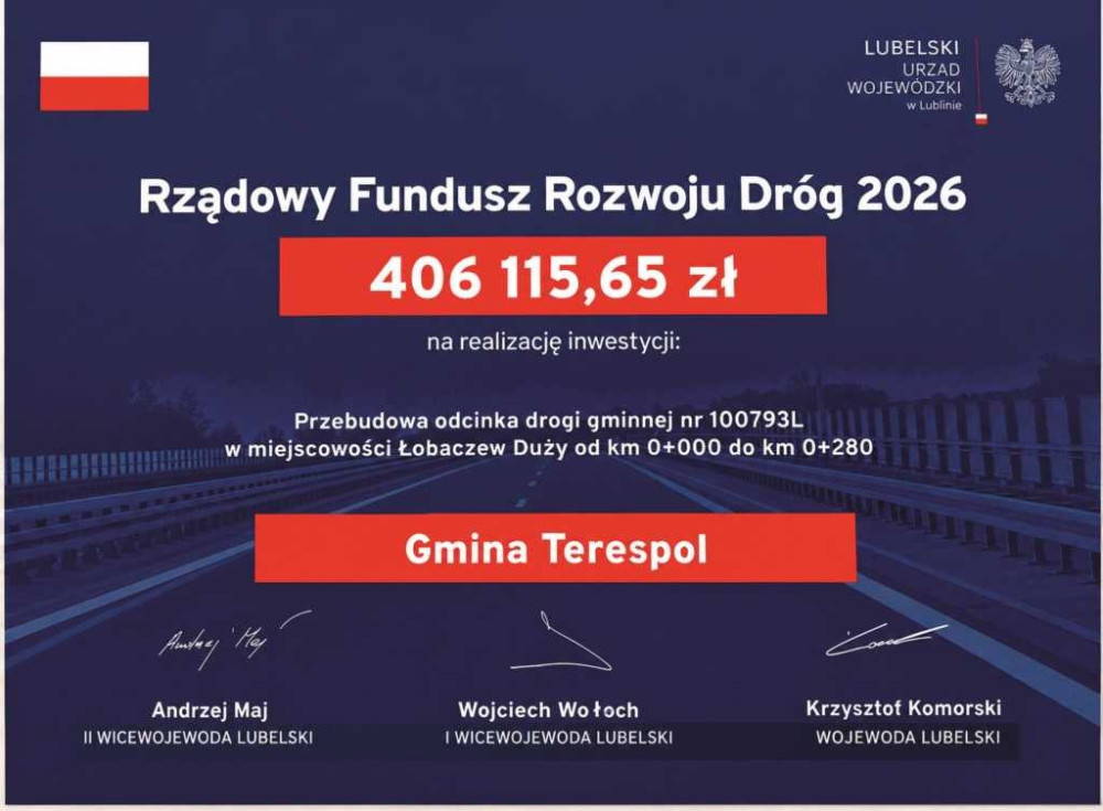 ROZBUDOWA ODCINKA DROGI GMINNEJ NR 100793 L W MIEJSCOWOŚCI ŁOBACZEW DUŻY OD KM 0+000,00 DO KM 0+280
