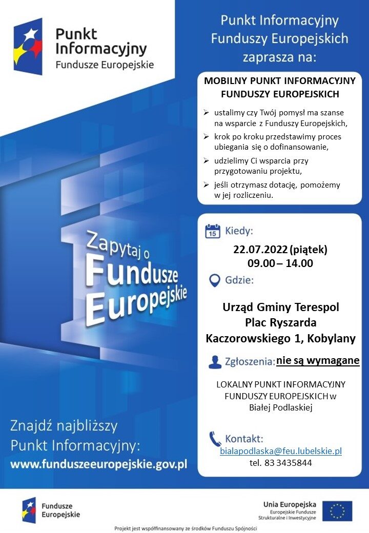 MOBILNY PUNKT INFORMACYJNY FUNDUSZY EUROPEJSKICH