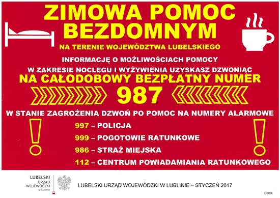 ZIMOWA POMOC BEZDOMNYM