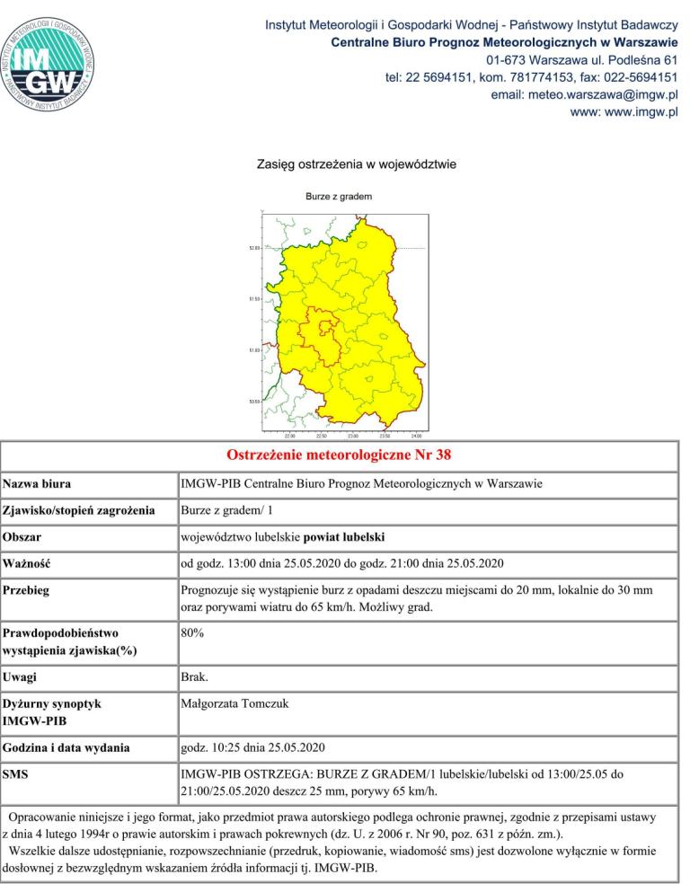 Ostrzeżenie meteorologiczne