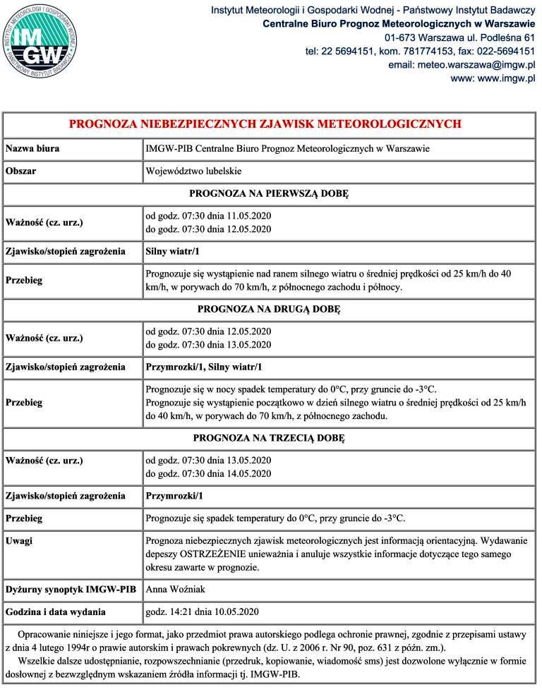 Ostrzeżenie meteorologiczne