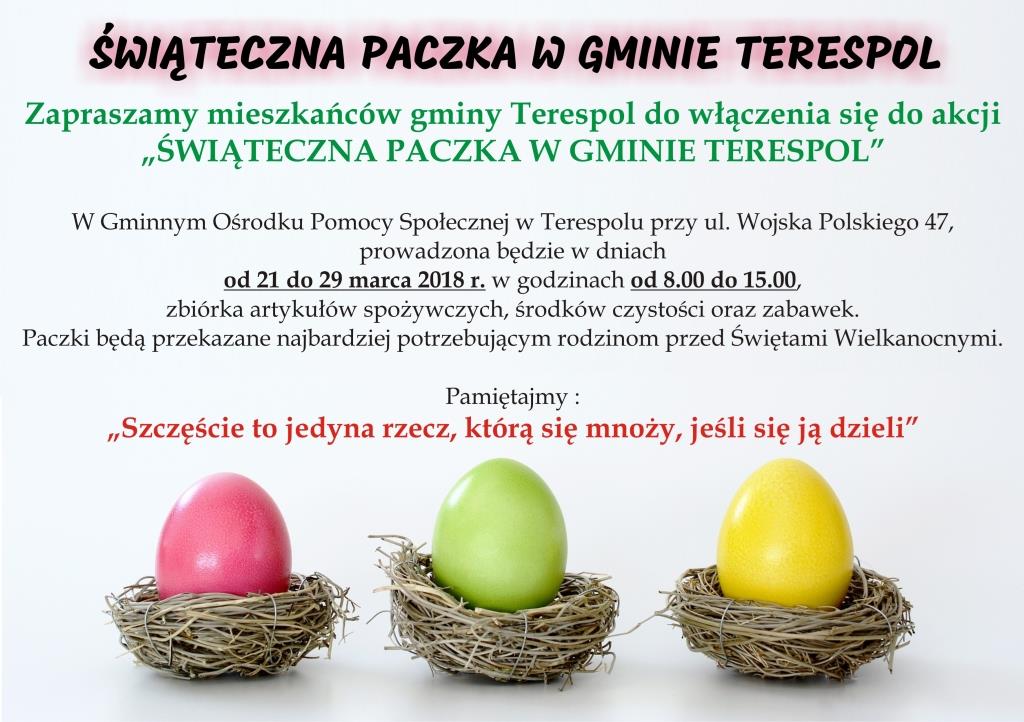 ŚWIĄTECZNA PACZKA W GMINIE TERESPOL