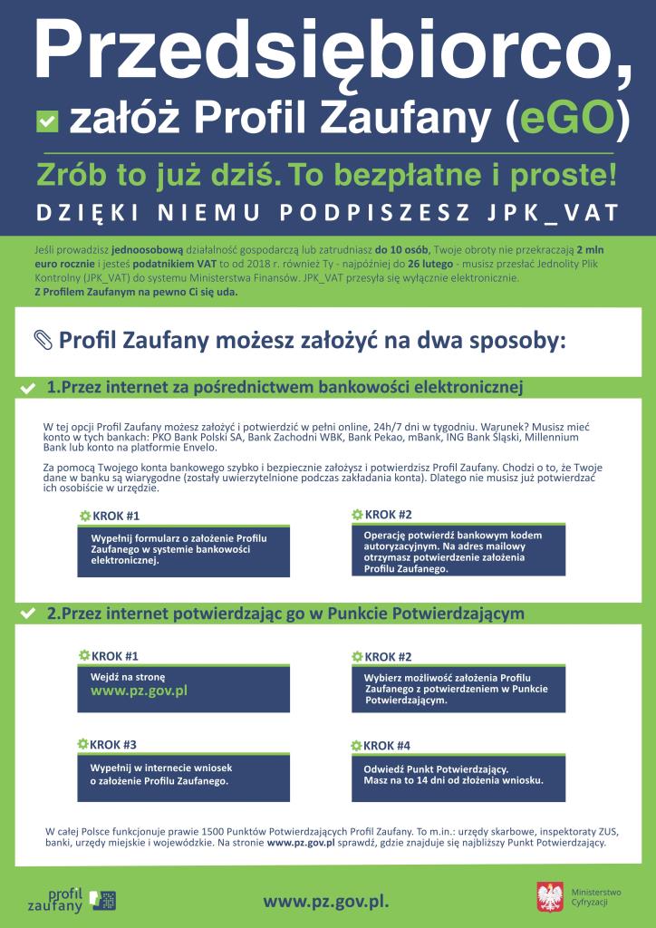 PRZEDSIĘBIORCO ZAŁóŻ PROFIL ZAUFANY!