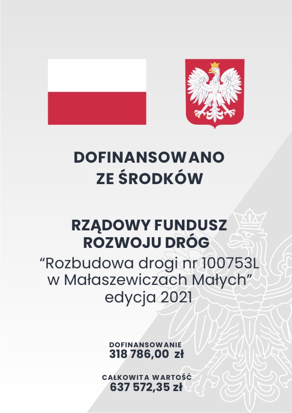 Rozbudowa drogi nr 100753L w Małaszewiczach Małych